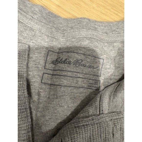 Eddie Bauer Mens Henley Shirt Long Sleeve Gray Casual Button Neck Top XL - Picture 4 of 4
